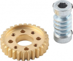 ANKROYU Worm Gear Set, messingist 28: 1 reduktsioonisuhe mootori sisemise ajami tarvikud, v&otilde;lli mehaanilised hammasrattad 28 hammastega Worm Gear sisemise mootori ajami jaoks