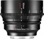 7artisans 50 mm T2.0 Large Aperture Full Format Cine Lens Compatible with Canon RF Mount, Manual Focus Low Distortion Cinema Lens Mirrorless Cameras for Canon R, R3, R5, R6, R7, R10, RP, Black