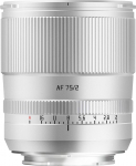 TTARTISAN AF 75 mm F2 t&auml;isformaat objektiiv L Mount, STM autofookus suur ava, kl&otilde;psuga avausr&otilde;ngas, &uuml;hildub Panasonic/Lumix/Leica L-mount kaameratega (h&otilde;bedane)