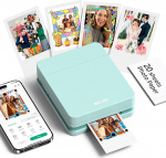 Nelko PP01 nutitelefoni kiirfotoprinter, kaasaskantav traadita mini v&auml;rviprinter koos kleepuvate fotodega, Bluetooth iOS ja Android jaoks, l&otilde;bus rakendus, roheline