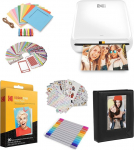 KODAK Step fotoprinter, traadita, kaasaskantav, Zink-tehnoloogia ja tasuta KODAKi rakendusega, iOS ja Android, valge, kingituspakendis