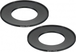 PATIKIL 46mm-77mm metallist Step Up Ring 2tk Camera Lens Filter Adapter Ring Alumiinium filtri adapterr&otilde;ngad kaamera objektiivi kapuutsi jaoks mustad