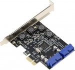KALEA-INFORMATIQUE PCI Express PCIe USB 3.0 kontrollerkaart 2 sisemise USB3 pordiga 19 punkti 5G ja NEC kiibistikomplekti madala ja k&otilde;rge profiiliga nurgaga kaasas