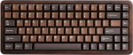 YUNZII WOOD84 mehaaniline klaviatuur, puidust m&auml;nguklaviatuur 75% klaviatuur QWERTY paigutus, BT/2.4G/USB-C, RGB, Hot Swap klaviatuur PBT v&auml;rviga allklahvidega Mac & Win (puit, Candy Switch)