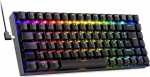 Redragon mehaaniline m&auml;nguklaviatuur, RGB 75% mehaaniline klaviatuur koos kuumvahetatavate punaste lineaarsete l&uuml;lititega, 85 klahvi programmeeritav QWERTZ paigutusega klaviatuur K629