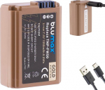 Blumax aku &uuml;hildub Sony NP-FW50 | 1080 mAh - USB Type-C laadimisportiga Sony Alpha 7 7II 7S II 6500 / CyberShot DSC RX10 IV/ZV-E10 jaoks.