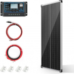 Nicesolar 100 W p&auml;ikesepaneel 12 V monokristalliline p&auml;ikesepaneelide komplekt, 100 W p&auml;ikesepaneel koos 20 A laadimiskontrolleriga, mis on m&otilde;eldud iseseisvaks 12-voldise energia laadimiseks matkaauto, paadi, haagissuvila, kodumajapidamise jaoks.
