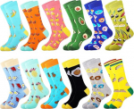 Belloxis Men&rsquo;s Colourful Socks with Motif, Cuddly, Cotton Calf Socks, Gifts for Men, 43&ndash;46
