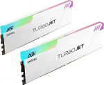 AGI UD858 TURBOJET RGB DDR5 32GB (2x16GB) DDR5 6000MHz CL30, 288-pin UDIMM PC m&auml;lu RAM, &uuml;hildub AMD EXPO ja Intel XMP-ga - valge