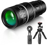 UniqueFire High Power Mini Black Telescope Zoom Reguleeritav optiline monokulaarne binokkel Teleskoobid Teleskoobid Matkamine matkamine (16x52_66M)