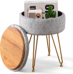 Cpintltr kaasaegne sametist jalahoidja tool Pehmendusega &uuml;mmargune ladustamise Ottomani mitmeotstarbeline riietus tool Luksuslik kodudekoratsioon Ottomani kohvilaudade kate jalahoidja metallist jalgadega diivanile