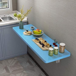 Wandmontierter Klapptisch f&uuml;r Zuhause, B&uuml;ro, Waschk&uuml;che, K&uuml;che, Multifunktions-Schreibtisch f&uuml;r Laptop, Schreiben, Essen, 4 Farben erh&auml;ltlich (Blau, 120 x 50 cm)