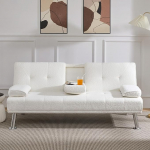 Yaheetech diivanvoodi Max. 3 inimest K&uuml;lalisvoodi Diivan Diivan magamisfunktsiooniga P&auml;evavoodi Diivanvoodi Polsterdatud diivanvoodi Maksimaalne koormus 350 kg Elevandiluu