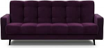 Nancy BIS diivanvoodi voodikastiga - kolmekohaline 220 cm laiune polsterdatud diivan magamisfunktsiooniga Veluursofa vedrustusega puidust jalgadega, kangas: Kroonos 03 - Lilla