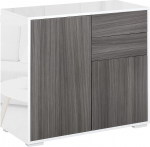 HOMCOM K&uuml;ljelaud 2 uksega 2 sahtlit Reguleeritav r&otilde;huga avatav m&ouml;&ouml;bli korraldaja magamistuppa elutuppa 79 x 36 x 74 cm Hall