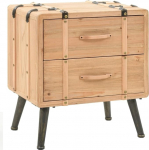 vidaXL Massiivne kuusepuust &ouml;&ouml;kapp 50x35x57cm Magamistoa &ouml;&ouml;kapilaua laud