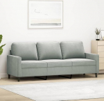 3-kohaline diivan Diivan Lounge diivan Relax diivan Polsterdatud diivan Elutoa diivan K&uuml;lalisdiivan Relax diivan magamistuppa K&uuml;lalistetoas Helehall 180 cm Velvet