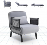 FlexiSpot 3-in-1 diivanitool voodifunktsiooniga, reguleeritav seljatugi, k&uuml;ljetaskuga voodipesu ja diivanvoodi, kokkupandavad jalad, ruumi s&auml;&auml;stev elutuppa, magamistuppa v&otilde;i kontorisse, hall