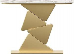 Eingangstisch, Moderner Konsolentisch aus Kunstmarmor for Eingangsbereich, Wohnzimmer und Flur Konsolentisch(Gold,M)