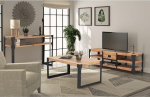 Nqyjm Diivan-M&ouml;belst&uuml;ck, 3-osaline, Akazienholz, massiv, Wohnzimmertisch, ideal f&uuml;r B&uuml;ro, kleine R&auml;ume