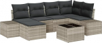 Rantry Garten-Sofa-Set mit Kissen 7 tk Hellgrau Poly Rattan Model3347142
