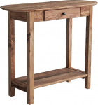 BeiJingYZ Konsolentisch Schmal, Beistelltisch Schmal mit Schubladen und Ablagefl&auml;che, Flurtisch f&uuml;r Wohnzimmer und Flur, Naturholz-Optik, Reine Naturmaterialien