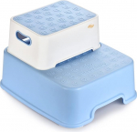 QHYK Step Stool, kahetasandiline astmeline v&auml;ljaheide lastele, eraldatav eraldi kasutamiseks, vastupidav libisemiskindel tualettruumi koolituseks, hammaste pesemiseks, k&auml;te pesemiseks, sinine