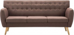 Tidyard 3-kohaline diivan polsterdatud diivan Lounge diivan kangast 172 x 70 x 82 cm Brown