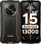 DOOGEE Fire 5 v&auml;litelefon ilma lepinguta Android 15, 13000 mAh suur aku, 6,6-tolline HD + 90 Hz, 13 MP + 8 MP v&auml;litelefoni, 12 GB RAM/64 GB ROM (2TB), kolmekordne kaardipesa / n&auml;o ID/NFC