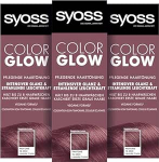 Syoss Color Glow Nourishing Hair Dye Lavender Crystal Pantone 18-3530 (3 x 100 ml), poolp&uuml;siv v&auml;rvimine s&auml;rava v&auml;rviintensiivsuse saavutamiseks kuni 8 juuksehoolduse jooksul ilma juukseid kahjustamata.