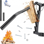 Donken Manual Wood Splitter Wall Mount Firewood Splitter Safe Ignition Splitter Hand Wood Splitter valmistatud s&uuml;sinikterasest 2 eemaldatava k&auml;epidemega, s&uuml;&uuml;tepuude l&otilde;hkumise t&ouml;&ouml;riist v&auml;litingimustes ja siseruumides kasutamiseks