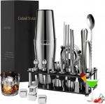 Kokteilisegisti komplekt, Bostoni kokteilisegisti koos alusega, 25 tk baaritarvikud, baarmeni kokteilisegisti tarvikud, 750 ml roostevabast terasest kokteilisegisti kingitused, kokteili kaunistus, baarilettur