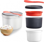 2L mikrolaine riisi keetaja, v&auml;ike riisi keetaja mikrolaine ahjuga mikrolaineahju kartuli keetaja, t&auml;iuslikuks keedetud riis vaid m&otilde;ne minutiga, n&otilde;udepesumasinas ohutu