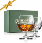 Konjakiklaasid 2 komplektis 250 ml - pliivabad kristallklaasid raske alusega, elegantne kinkekarp - konjaki p&ouml;&ouml;rlevad - Glenrigg