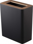 YAMAZAKI home Slim Trash Can, Black
