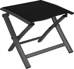 Grand patio Garden Stool, Folding Stool Made of Aluminium and Textilene, Weatherproof and Easy Drying, Stool Folding Chair for Balcony, Patio (Black)