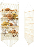 Stuffed Animal Storage 4 Layer Versatile Plush Toy Holder Stuffed Animal Hammock Large Capacity Vertical Toy Organizer Safe Nursery Hanging Organizer for Bedroom