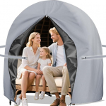 Patio Hanging Egg Chair Cover Double Egg Chair Cover Waterproof Veranda Patio Coccon Egg Chair Garden Furniture Cover with Drawstring