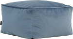 Icon Amara Stool, Light Blue, Fluffy Velvet Fabric, Velvet Bean Bag, Pouf Stool with Filling, Footstool for the Living Room, Decorative Living Room