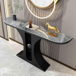Modern Grey Console Accent Table - Small Entrance Table Narrow Sofa Table for Hallway and Living Room (100cm) - Stylish and Functional Home Decor
