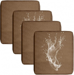 JORTUIO v&auml;ljas diivanil istmepadja katted, 1/2/4 tk veekindel diivanikate koos t&otilde;mblukuga, diivanikate istmepadja diivanikate, eemaldatavad katted aiapadja jaoks (hele kohv, 33 x 65 x 10 cm, 4 t&uuml;kki)