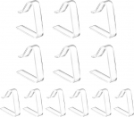 12 laudlineklambrite pakett, plastist lauaklamber paksusega 2,0-3,0 cm, l&auml;bipaistev laudlineklambrite hoidja piknikutele, &otilde;lle lauakomplektile, pidudele, pulmadele, koju