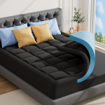 ABENE madratsipealne 160 x 200 cm, H3 geel-m&auml;luvahu pealne madratsipealne pestava bambuskiudkattega, 7 cm k&otilde;rgune madratsipealne Box Spring voodile, mugavusvaht, hingav r&otilde;hujaotus (160 cm x