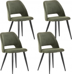 S&ouml;&ouml;gitoa toolid, 4 tooli, k&ouml;&ouml;gitoolid iseseisvate jalgadega, Corduroy polsterdatud tool, roheline tugitool, s&ouml;&ouml;gituppa, elutuppa, k&ouml;&ouml;ki, magamistuppa ja vastuv&otilde;turuumi.