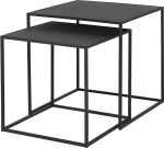 blomus 2 Fera k&uuml;ljelaua komplekt, must, 40 L x 40 W x 40 H cm, 35 L x 35 W x 35 H cm, must diivanilaud, terasest kohvilaud esikusse, elutuppa, magamistuppa, kontorisse