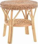 korb.outlet rotangist laud / k&uuml;ljelaua &uuml;mmargune / kohvilaud rotangist laud riiul (naturaalne)