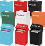 9 x Kaardipakkide karp, 73 x 48 x 97 mm kauplemiskaartide hoiukarp 80+ kaardile, Flip-Top MTG kaardipakkide karp, kauplemiskaartide karp, &uuml;hildub MTG ja teiste TCG kaartidega, 6 v&auml;rvi