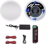 Herdio 6,5-tolline Bluetooth-k&otilde;lar, 160 W &uuml;hilduv sisseehitatud k&otilde;lar, sisseehitatud heli, kodu, vannitoa, k&ouml;&ouml;gi, kontori jaoks, t&auml;isulatusliku heliga