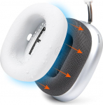 WC SweatZ Max - patenteeritud k&otilde;rvapadjakate kaitsekatted Airpods Maxile Wicked Cushions poolt | Higikindel ja kergesti pestav | T&auml;ielik higikaitse k&otilde;rvapadjadele | Valge