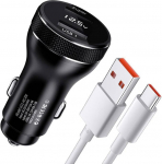 67 W sigaretis&uuml;&uuml;taja USB laadija koos USB C kaabliga 1 m Mi Turbo Charge auto kiirlaadija Turbo jaoks Xiaomi 14T 13T 13 12S Ultra, Redmi 14C Note 14 13 12 11S Pro, Mi 11 Ultra 11i, Poco X7 X6 M6Pro, Poco X7 X6 M6Pro jaoks